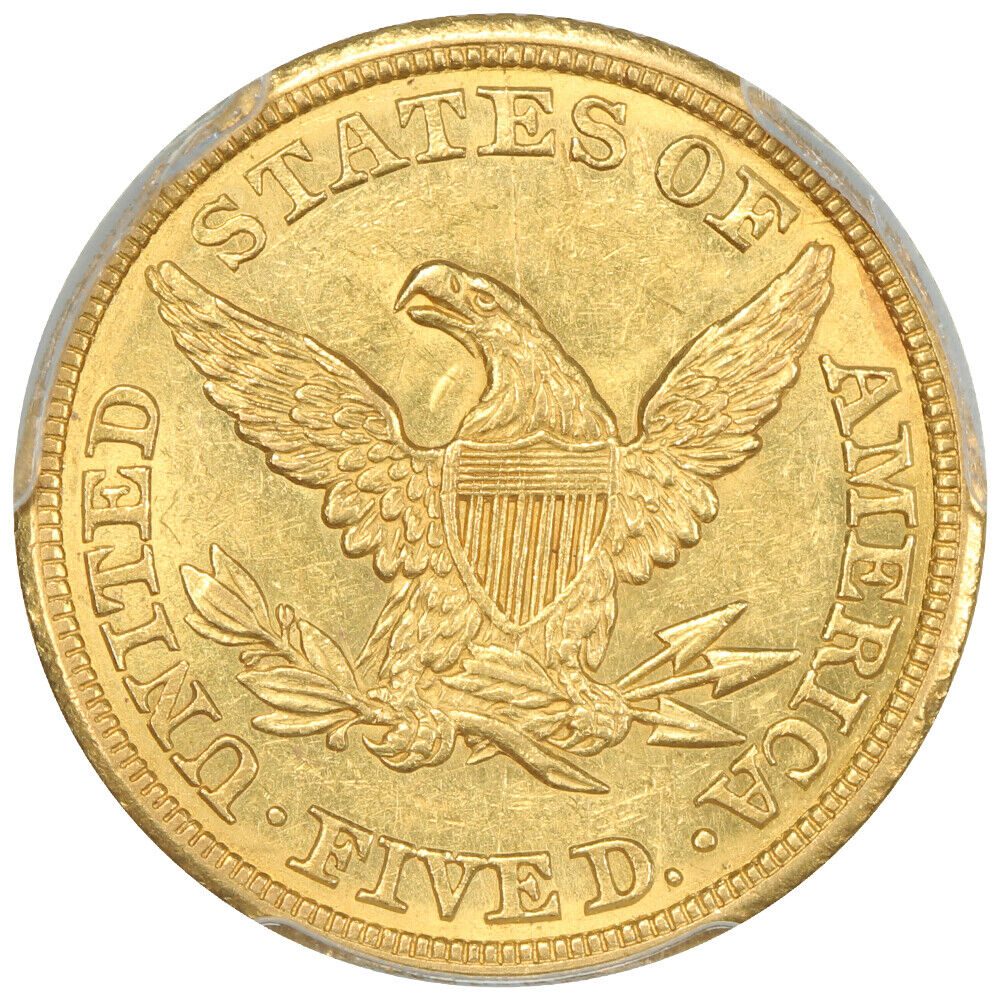 1843 $5 PCGS MS61 - Liberty Head $5