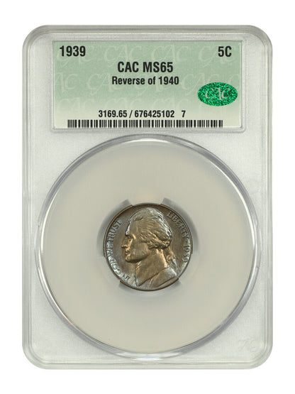 1939 5C Reverse of 1940 CACG MS65 - Jefferson Nickel