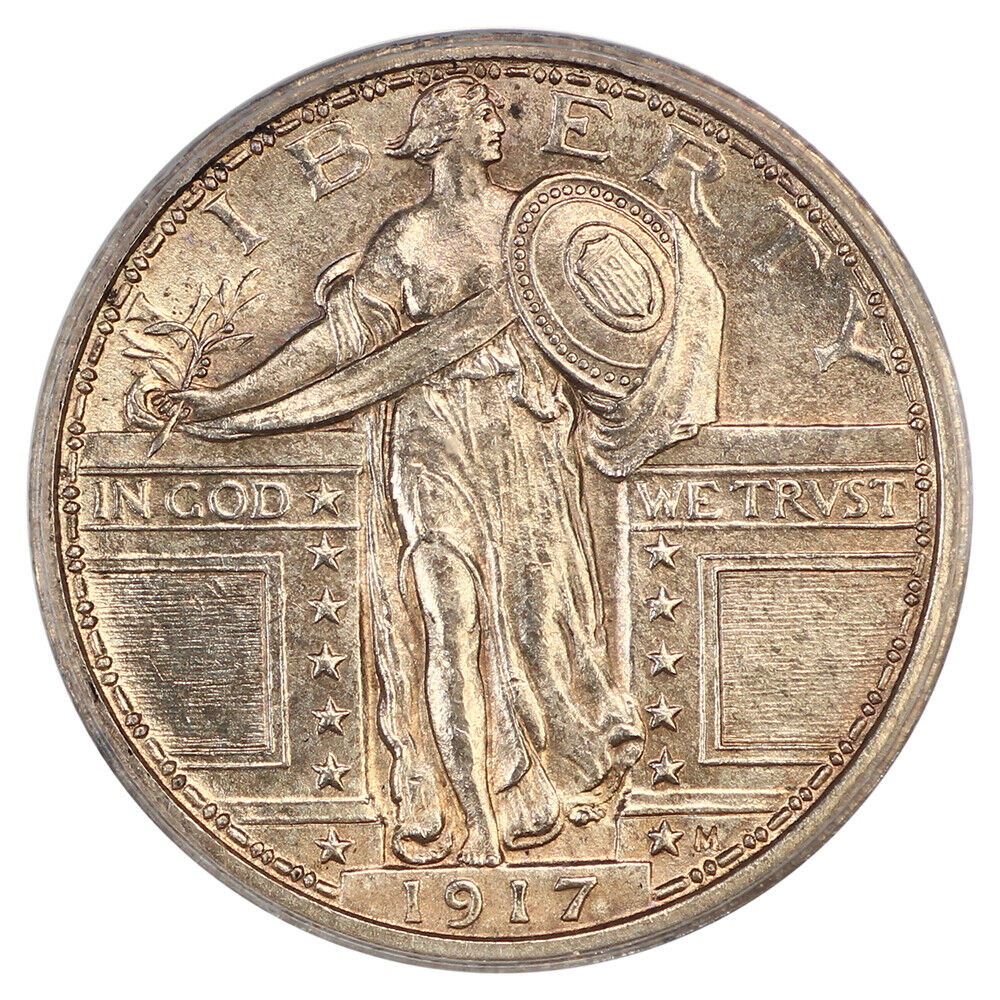 1917 25C PCGS MS63FH (Type 1, OGH) - Standing Liberty Quarter