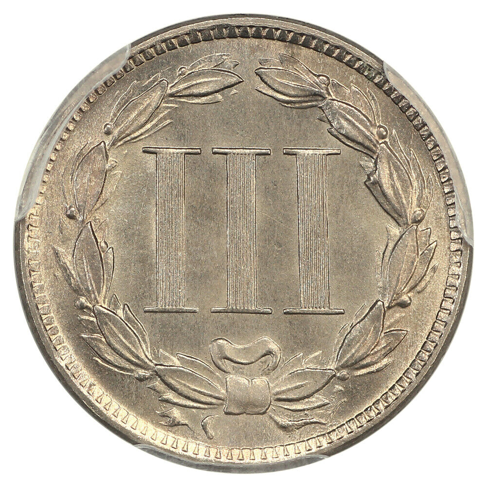 1887 3CN PCGS MS66 ex: D.L. Hansen