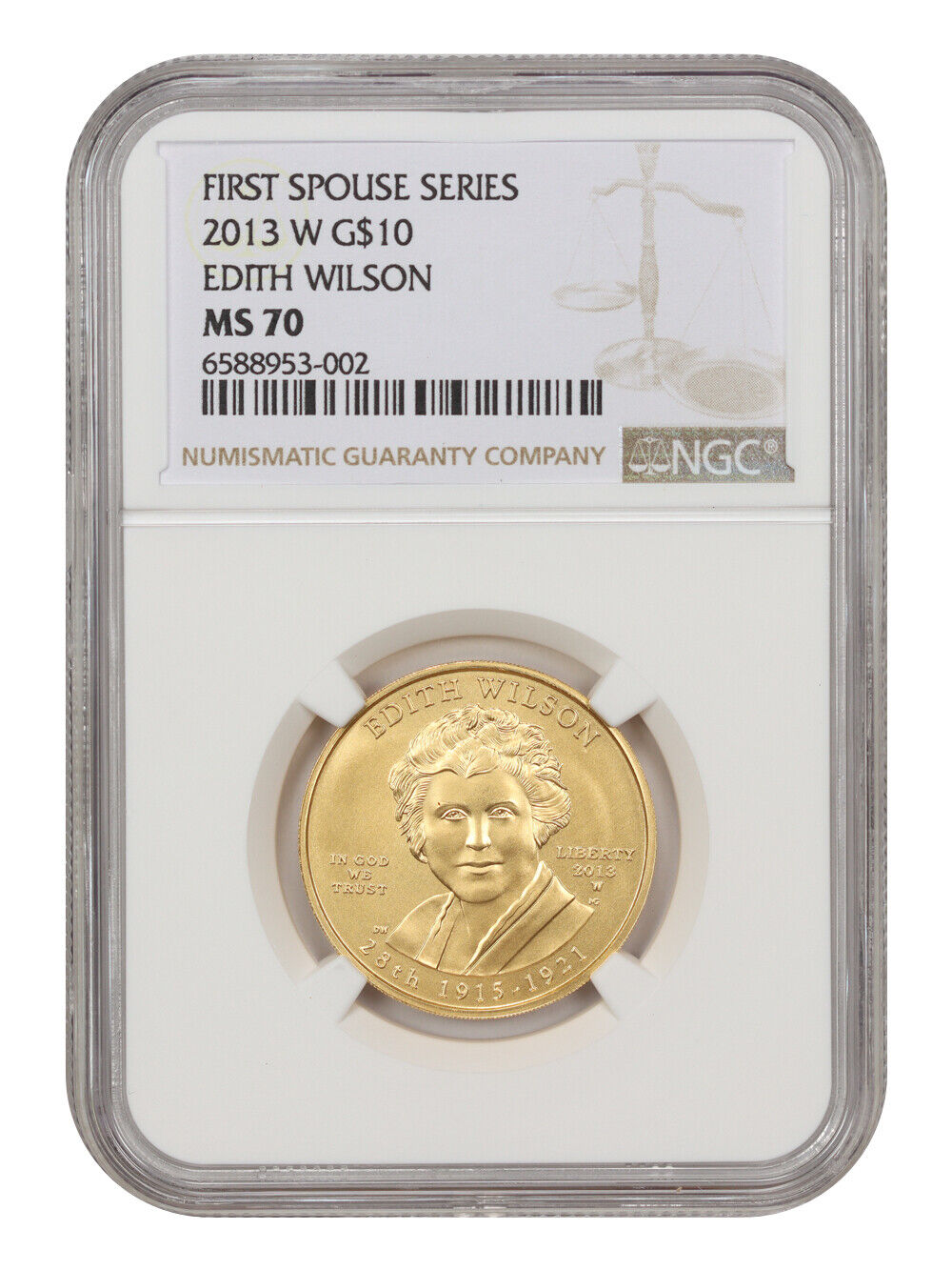 2013-W Edith Wilson $10 NGC MS70