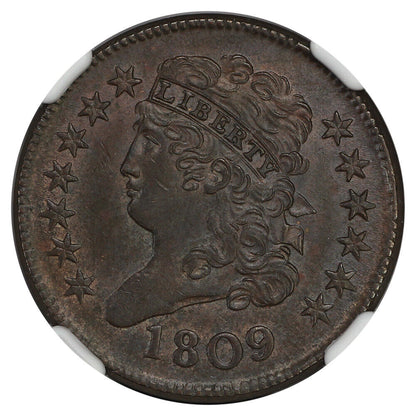 1809 1/2C NGC MS64BN - Classic Head Half Cent