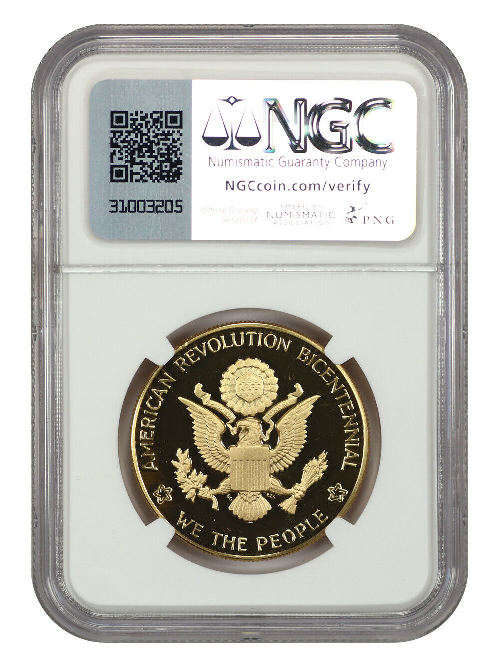 1976 F. Gasparro Bicentennial Medal NGC PR68DCAM (SWO-52IC, 34mm)