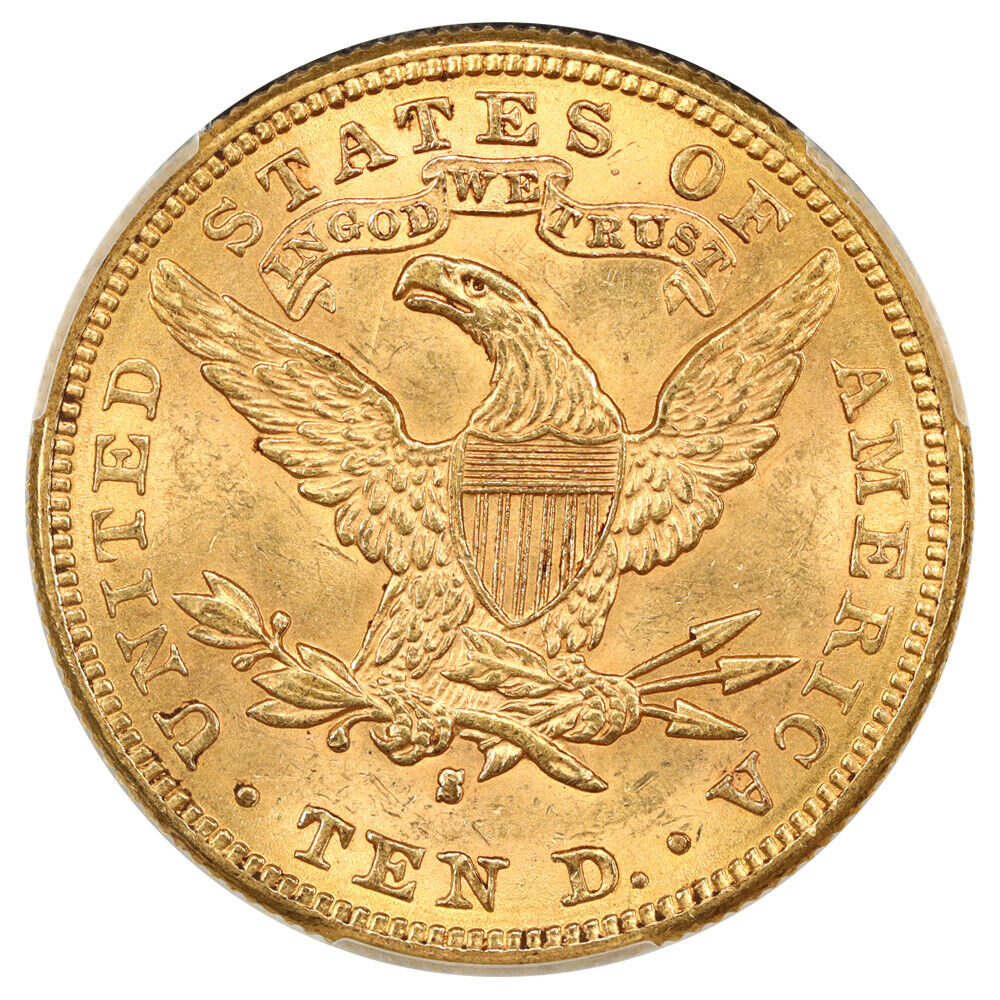 1896-S $10 PCGS MS63 - Liberty Head $10