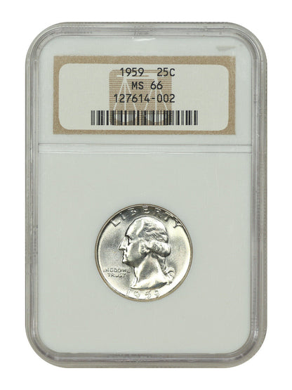 1959 25C NGC MS66 - Washington Quarter