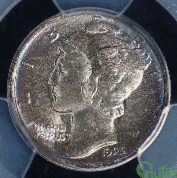 1925-D 10C PCGS MS67FB - Mercury Dime - Scarce with Full Bands