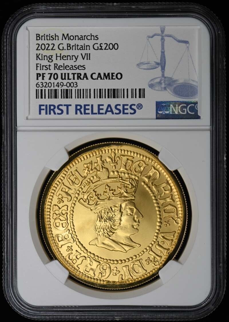 2022 Great Britain King Henry VII First Releases G200PD NGC PR70DCAM