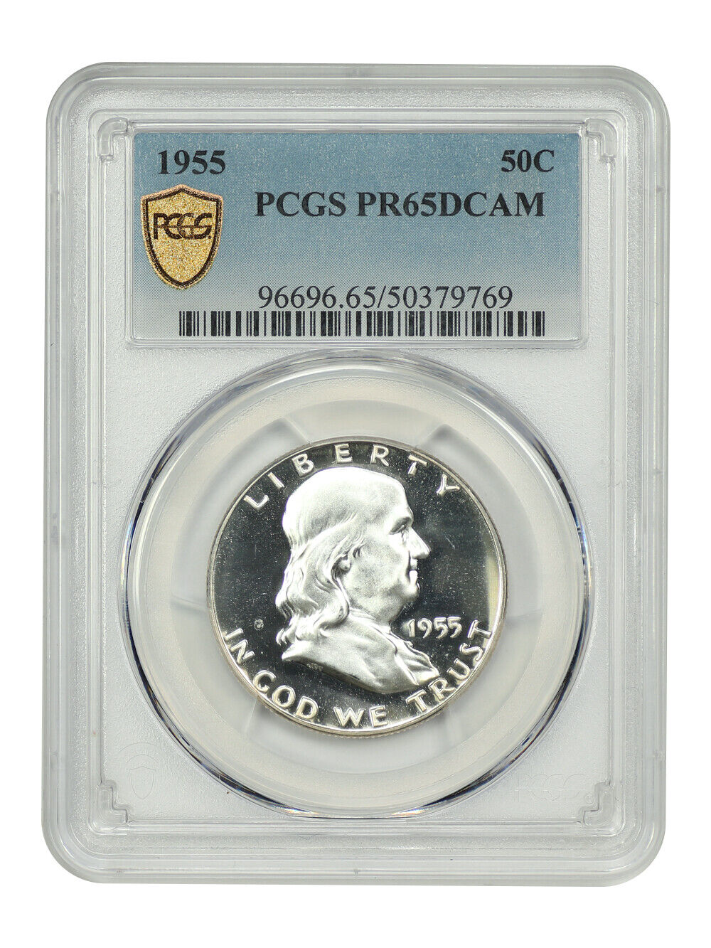 1955 50C PCGS PR65DCAM - Franklin Half Dollar