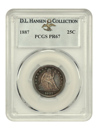 1887 25C PCGS PR67 ex: D.L. Hansen