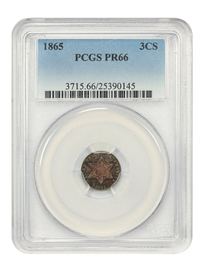 1865 3CS PCGS PR66