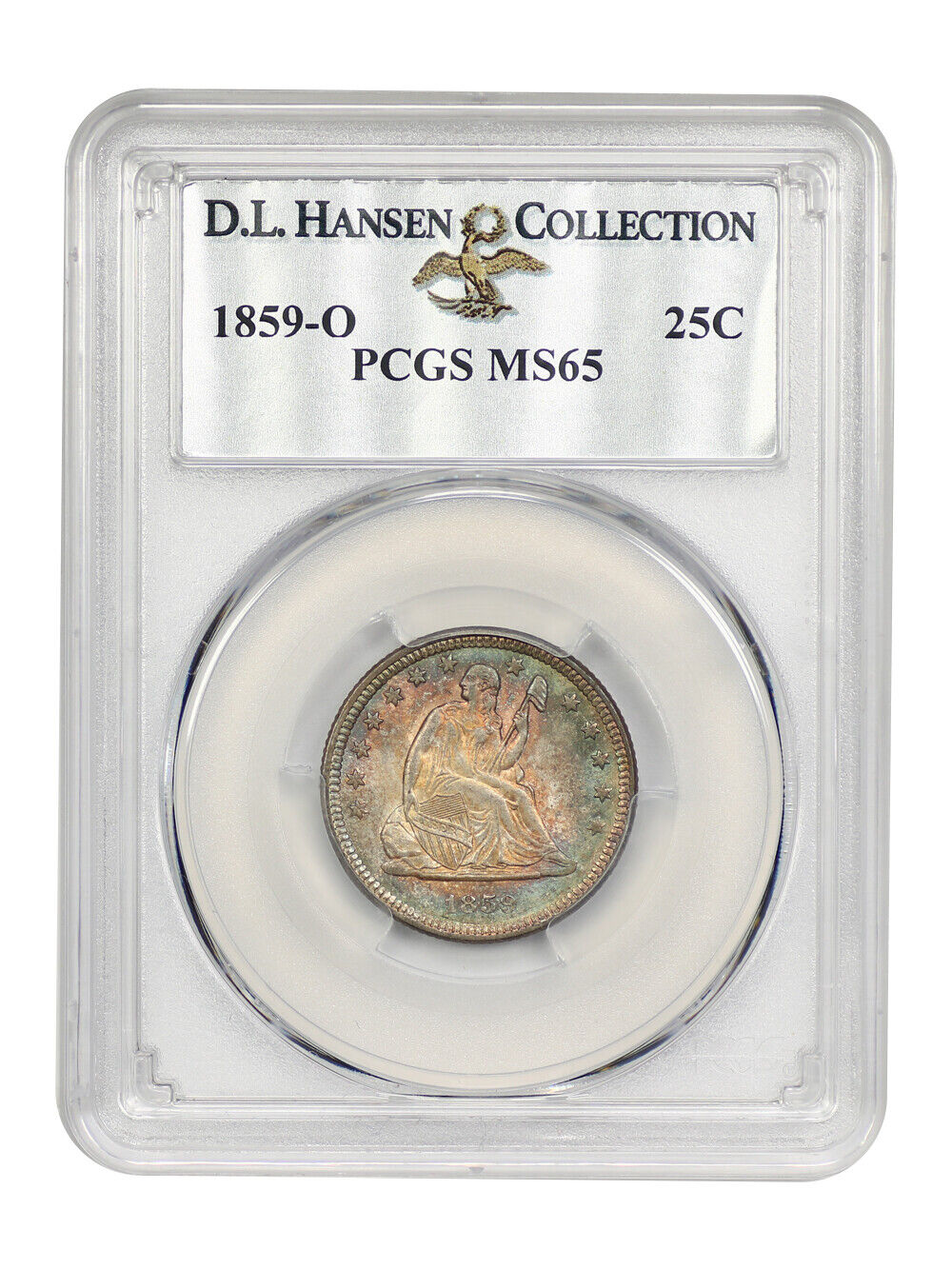 1859-O 25C PCGS MS65 ex: D.L. Hansen