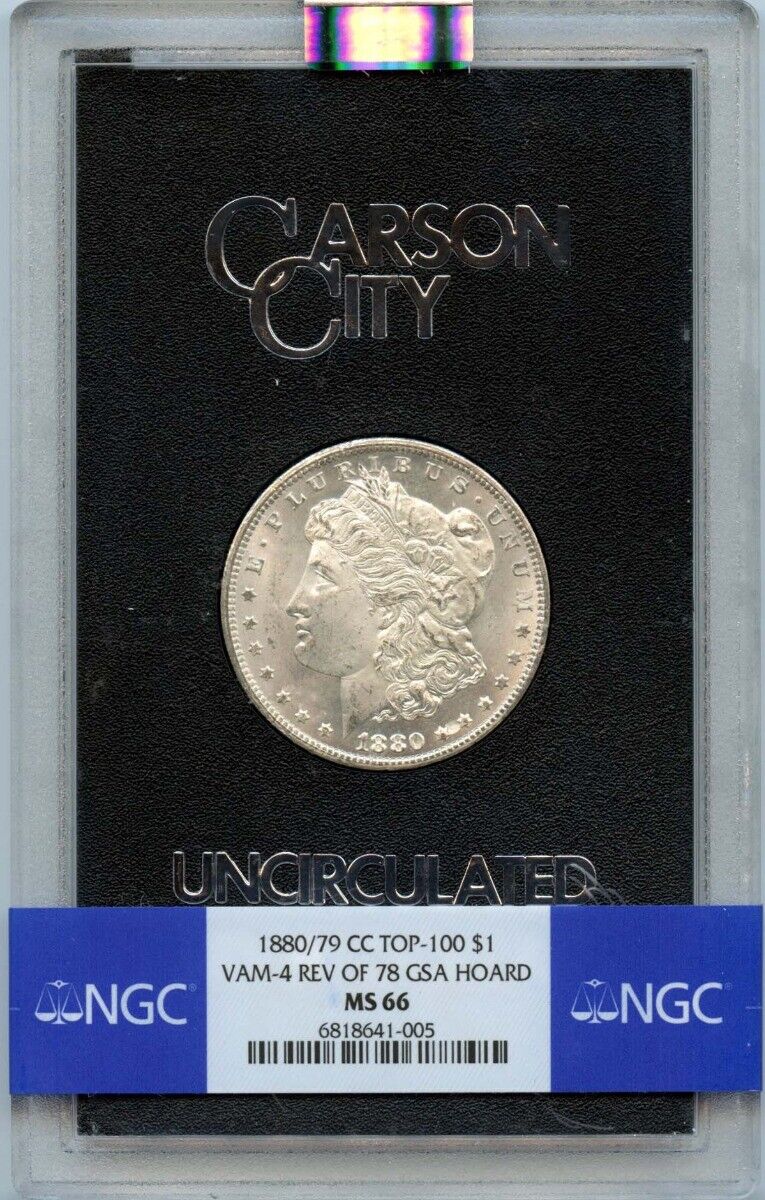 1880/79-CC TOP-100 Morgan Dollar VAM-4 REV OF 78 GSA HOARD S$1 NGC MS66