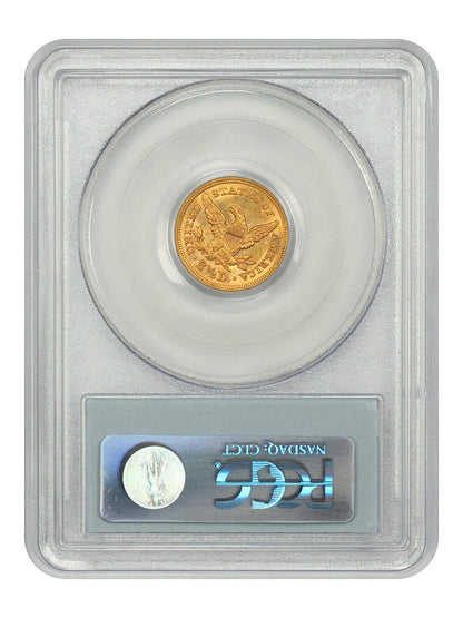 1856 $2.50 PCGS AU58 - Liberty Head $2.5