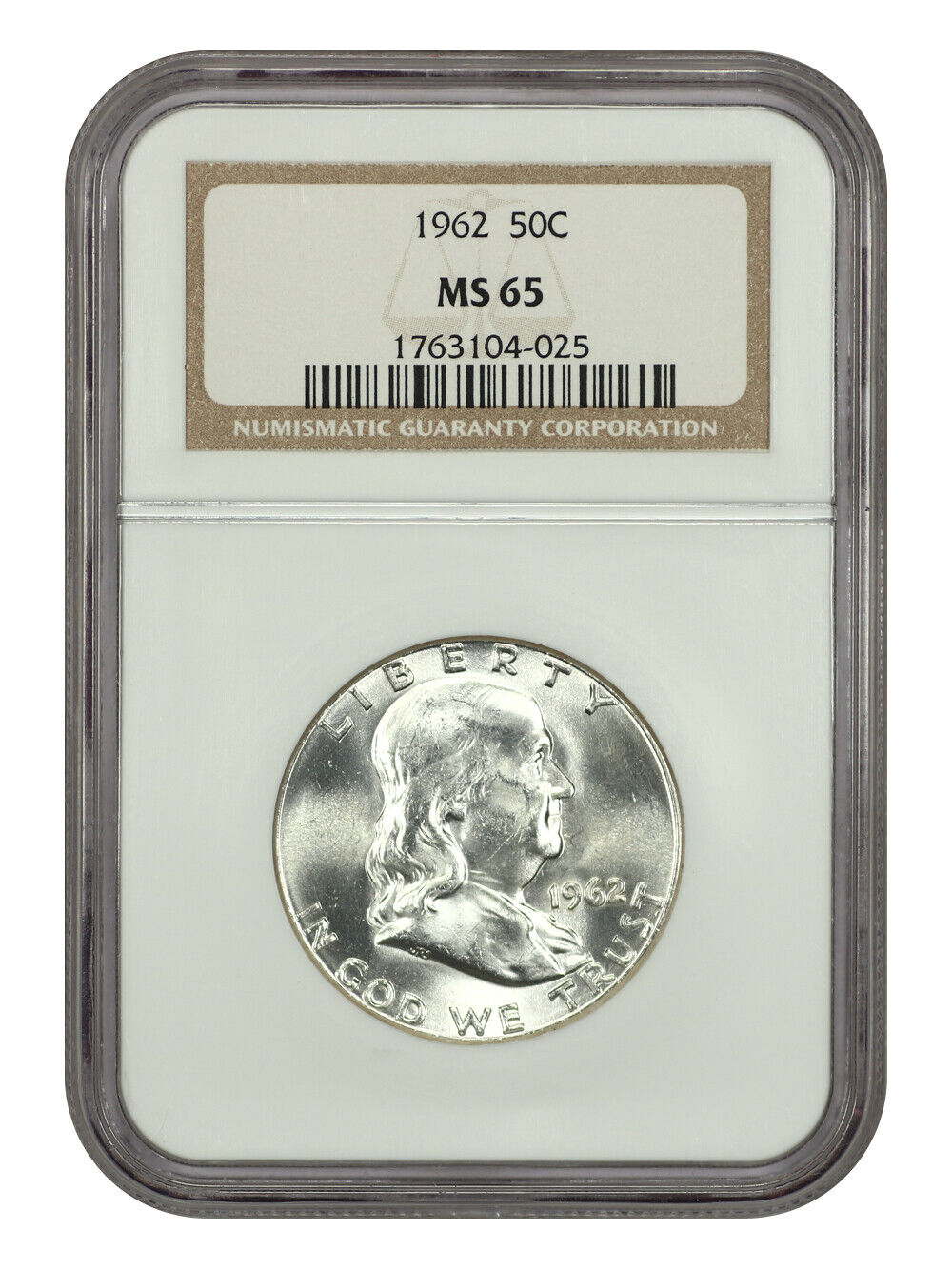 1962 50C NGC MS65 - Franklin Half Dollar