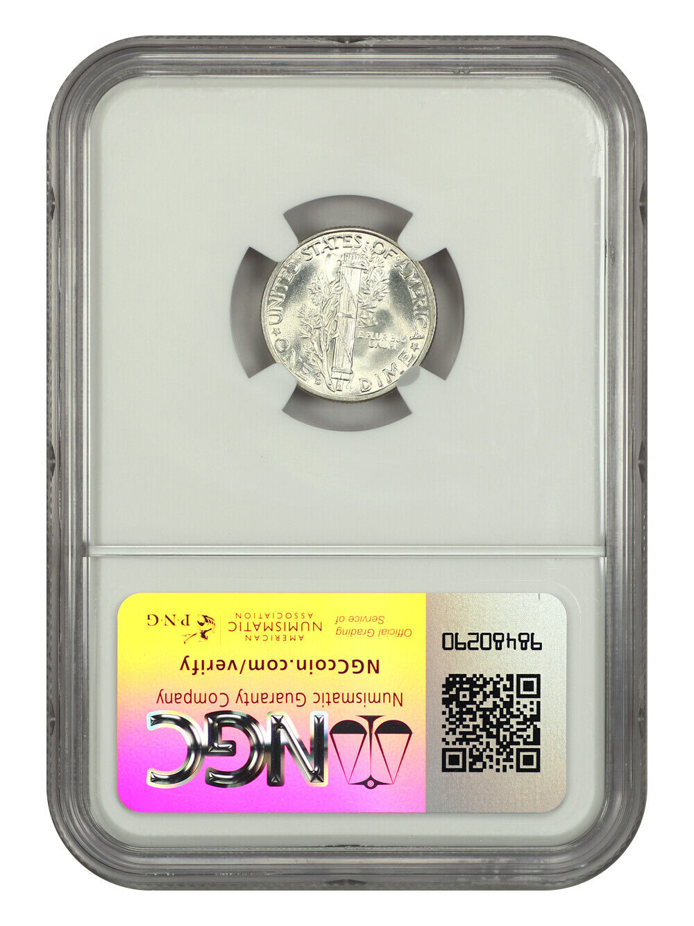 1944-D 10C NGC MS67FB - Mercury Dime