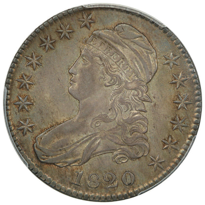 1820 50C PCGS MS62 (Square 2, Large Date, No Knob) ex: D.L. Hansen