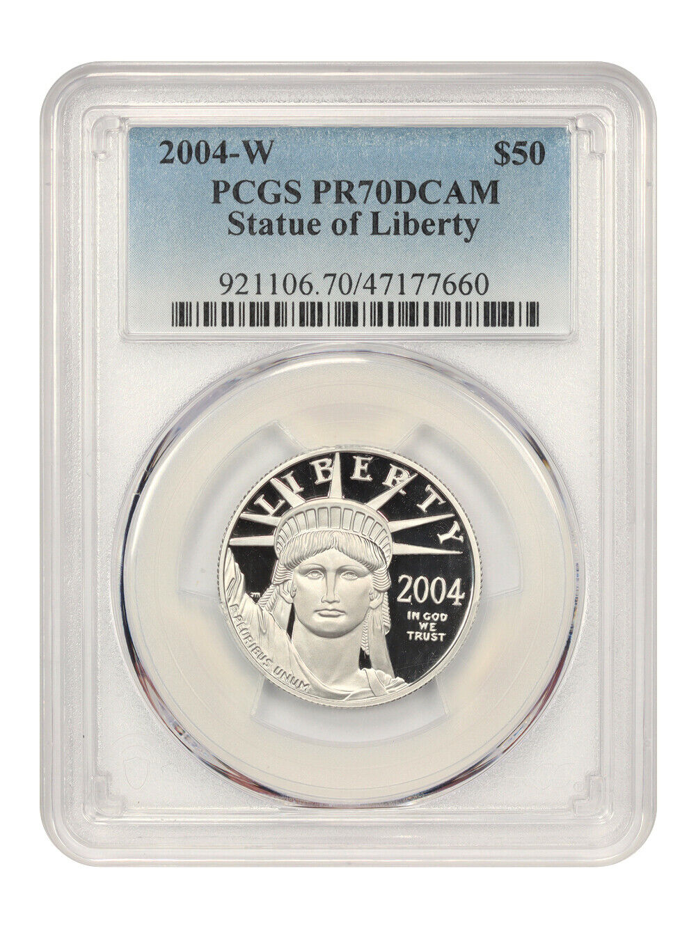 2004-W $50 Statue of Liberty PCGS PR70DCAM