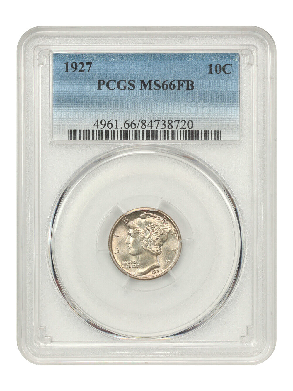 1927 10C PCGS MS66FB - Mercury Dime