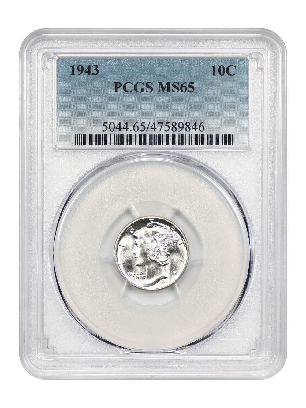 1943 10C PCGS MS65