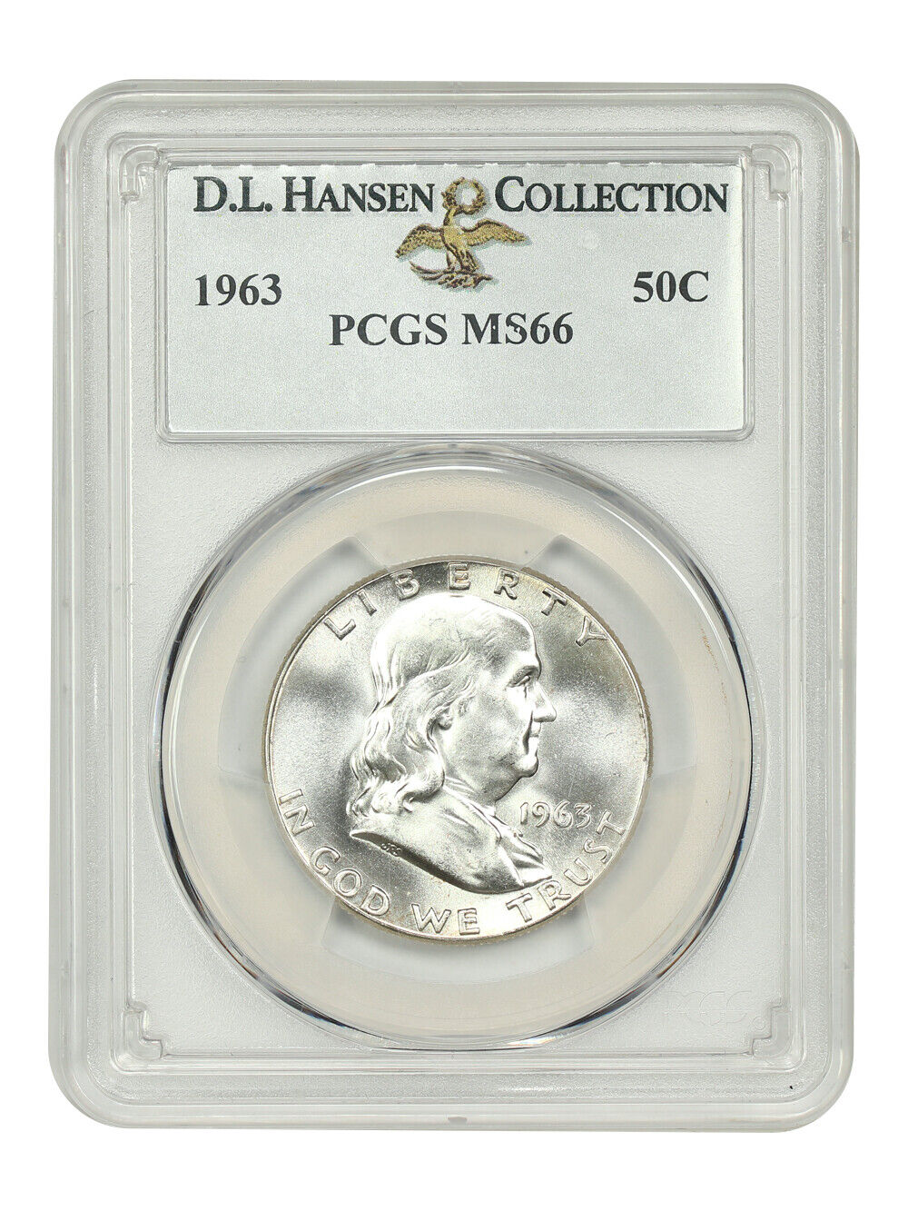 1963 50C PCGS MS66 ex: D.L. Hansen