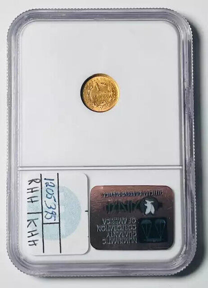 1851 Gold Dollar $1 Liberty Head NGC MS-62