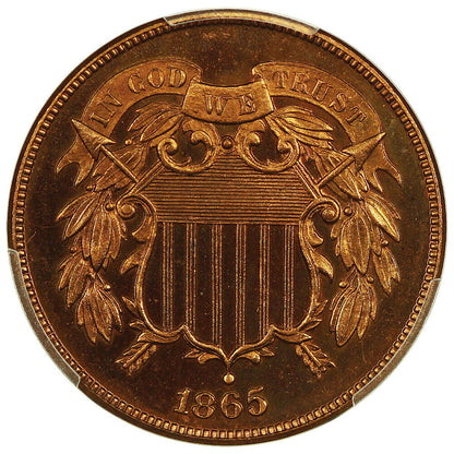 1865 2C PCGS PR66RD CAM ex: D.L. Hansen