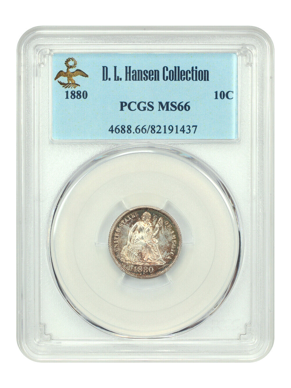 1880 10C PCGS MS66 ex: D.L. Hansen