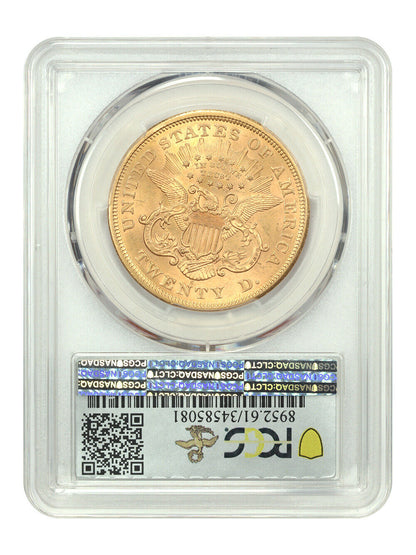 1867-S $20 PCGS MS61 ex: D.L. Hansen