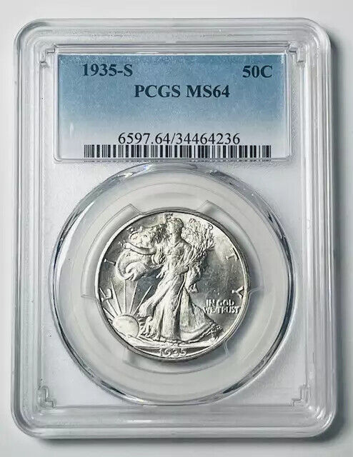 1935 S Walking Liberty Half Dollar PCGS MS-64