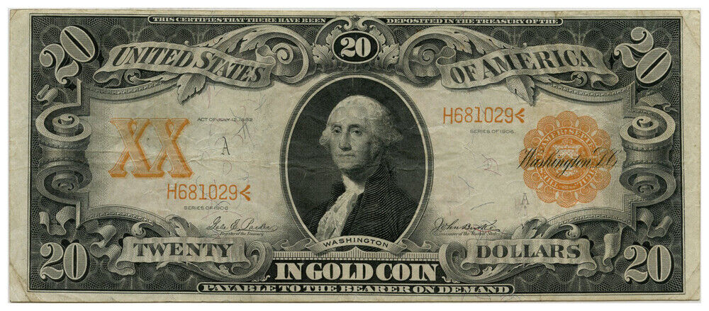 FR. 1185 1906 Gold Certificate $20 PMG Choice VF 30 EPQ - Other