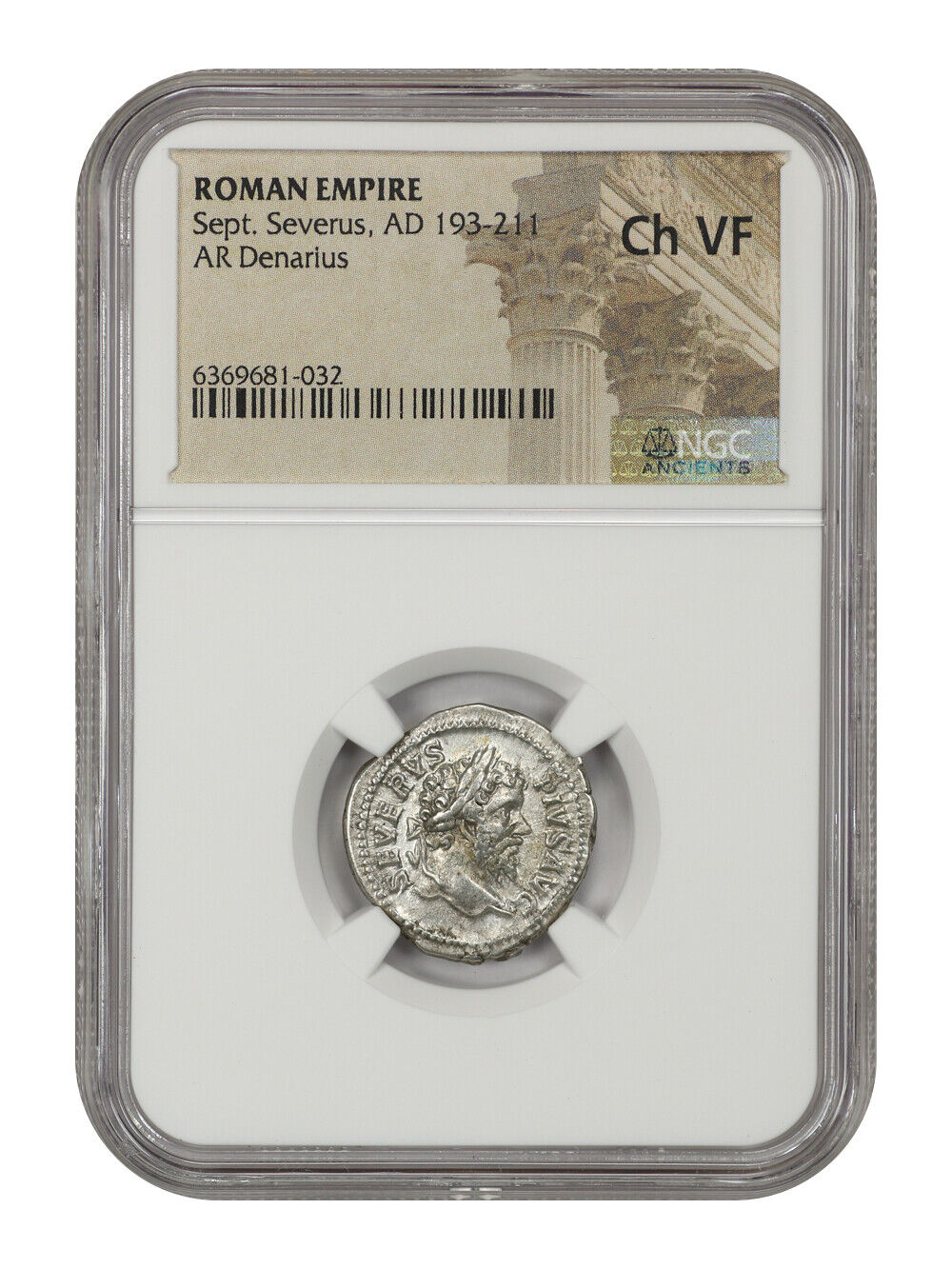 Ancient Roman: Sept. Severus (AD 193-211) AR Denarius NGC Choice VF