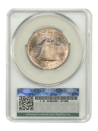 1948-D 50C CACG MS67FBL ex: D.L. Hansen - Franklin Half Dollar