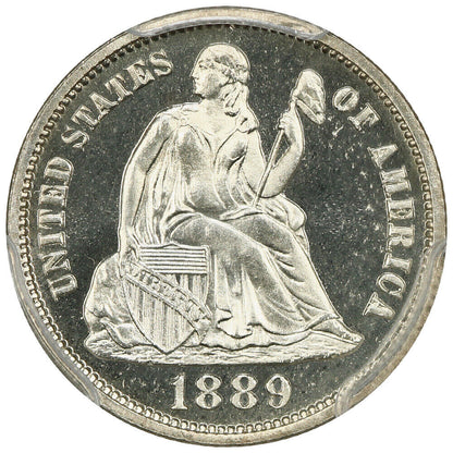 1889 10C PCGS/CAC PR67+CAM ex: D.L. Hansen