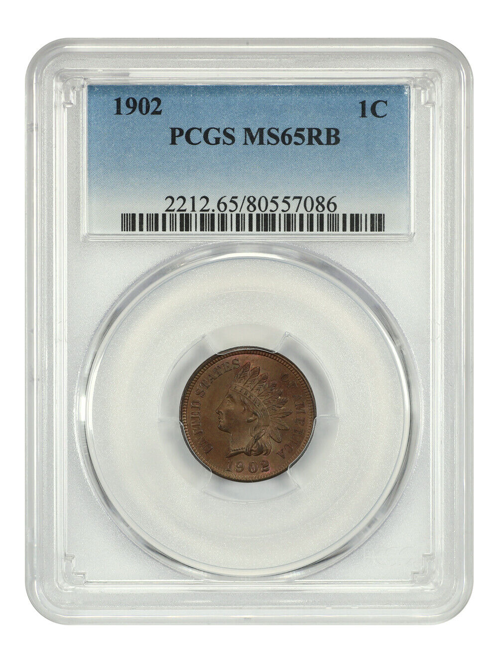 1902 1C PCGS MS65RB - Indian Cent