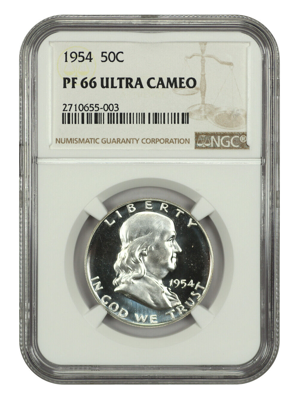 1954 50C NGC PR66DCAM - Franklin Half Dollar