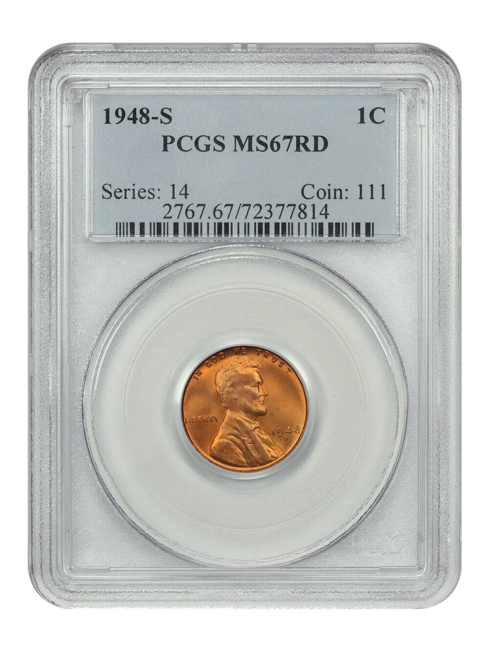 1948-S 1C PCGS MS67RD