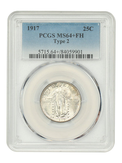 1917 25C PCGS MS64+FH (Type 2) - Standing Liberty Quarter