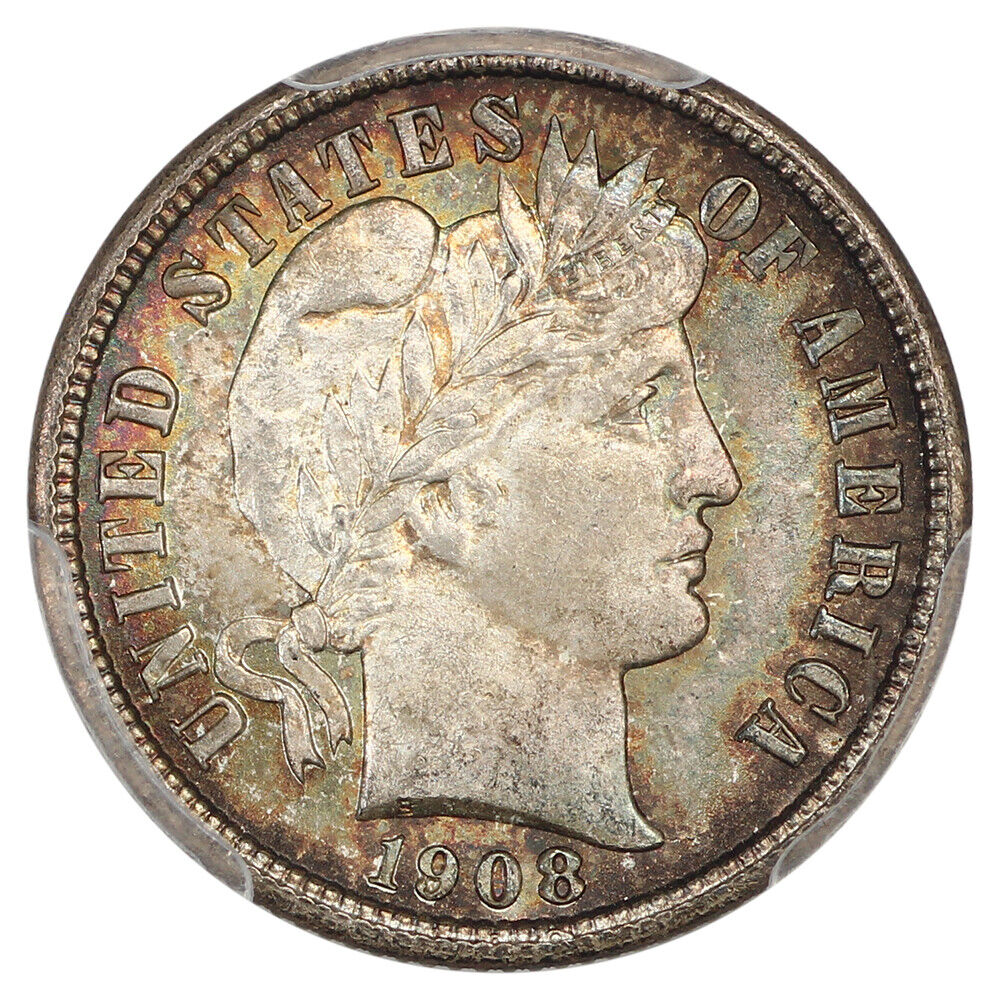 1908-D 10C PCGS MS66+ ex: D.L. Hansen