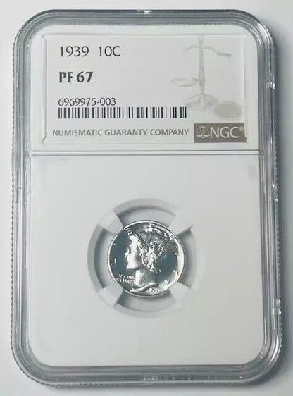 1939 P Mercury Dime NGC PF-67