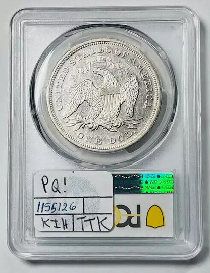 1871 P Liberty Seated Silver Dollars PCGS XF-45 Premium Quality!