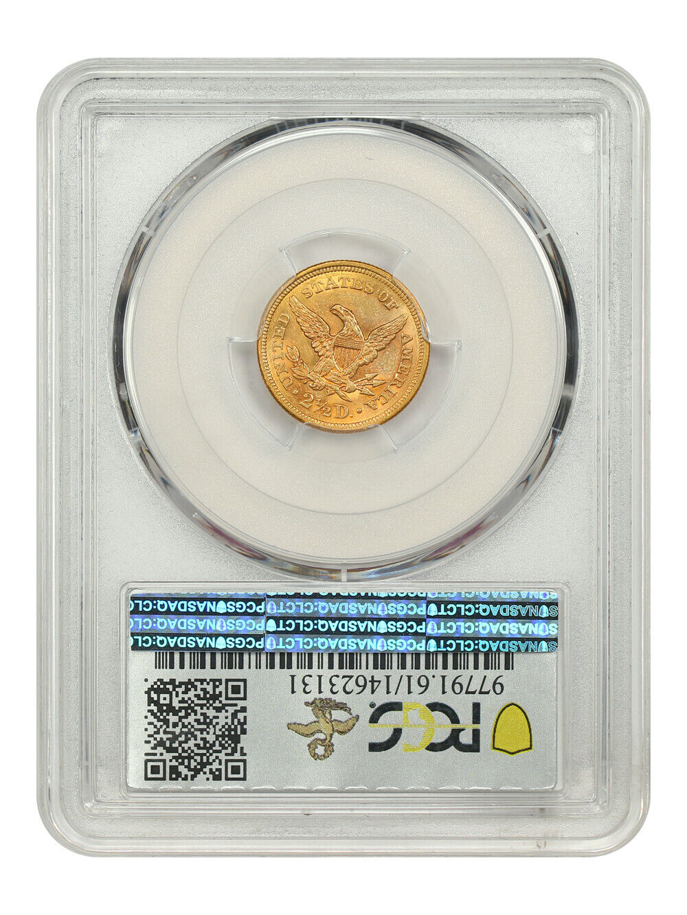 1860 $2.50 PCGS MS61 (Old Reverse) ex: D.L. Hansen - Liberty Head $2.5