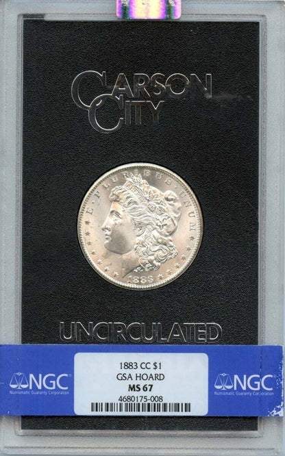 1883-CC Morgan Dollar GSA HOARD S$1 NGC MS67