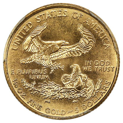 1995 Gold Eagle $5 PCGS MS70