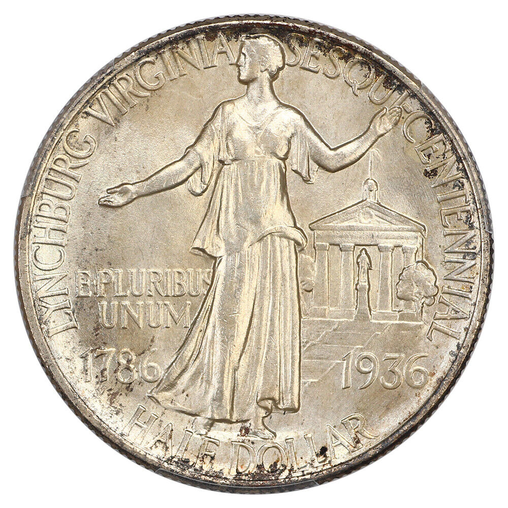 1936 50C Lynchburg PCGS MS66 - Classic Silver Commemorative - Low Mintage Commem