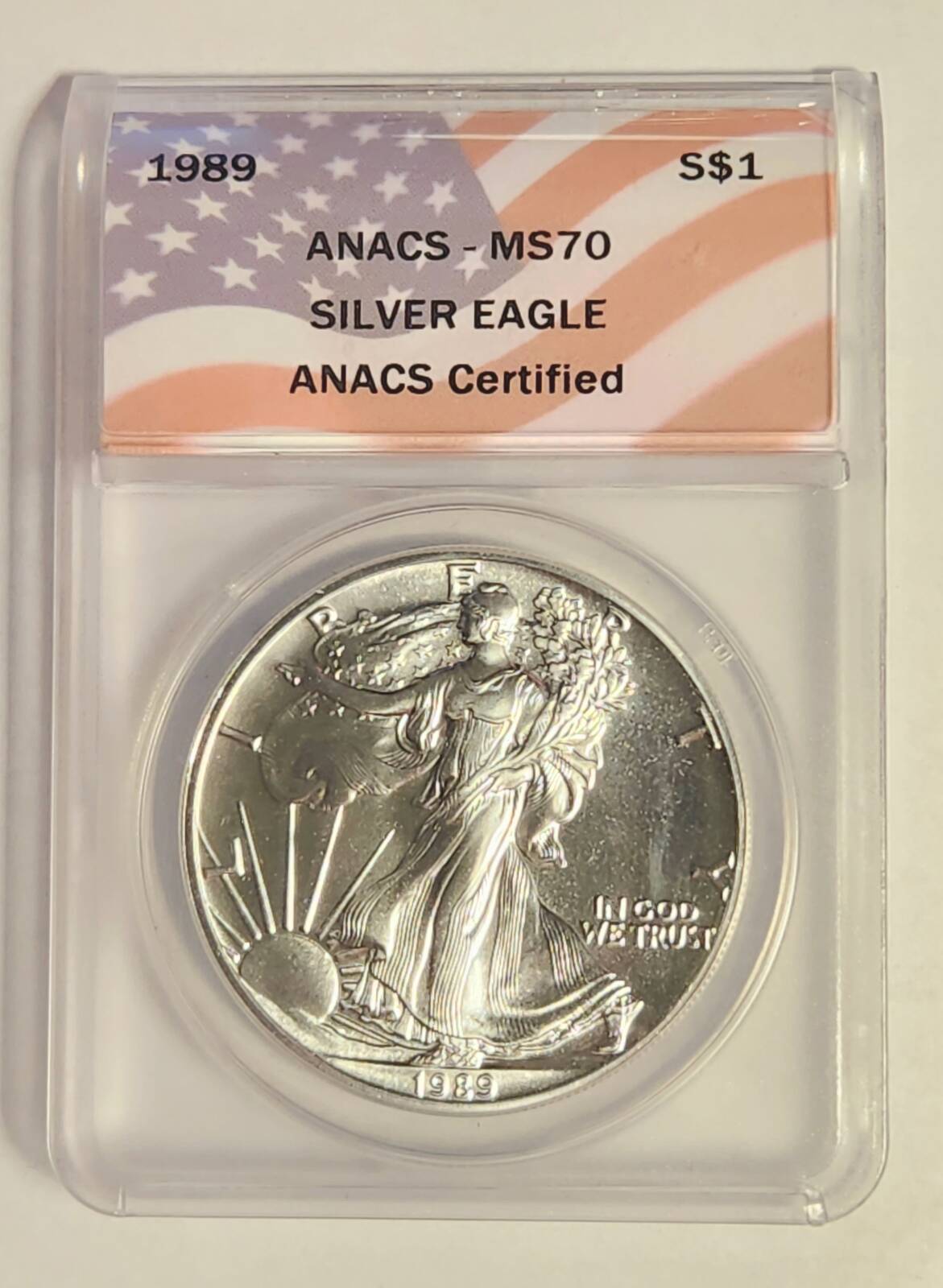 1989 P ANACS MS-70 - SILVER EAGLE