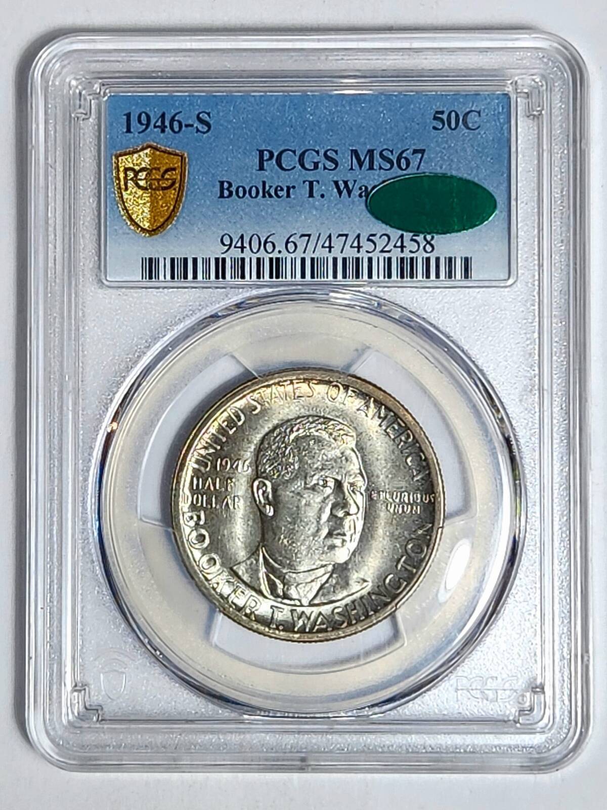 1946 S PCGS MS-67 CAC Booker T. Washington