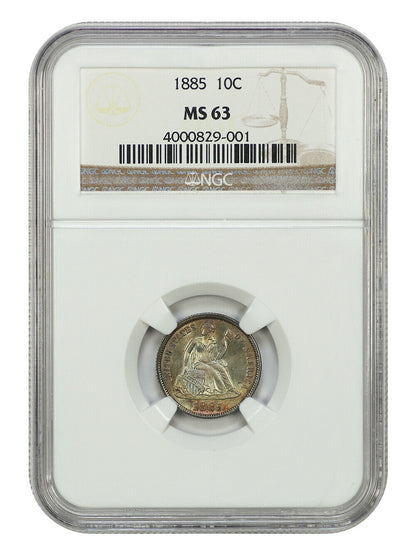 1885 10C NGC MS63 - Liberty Seated Dime