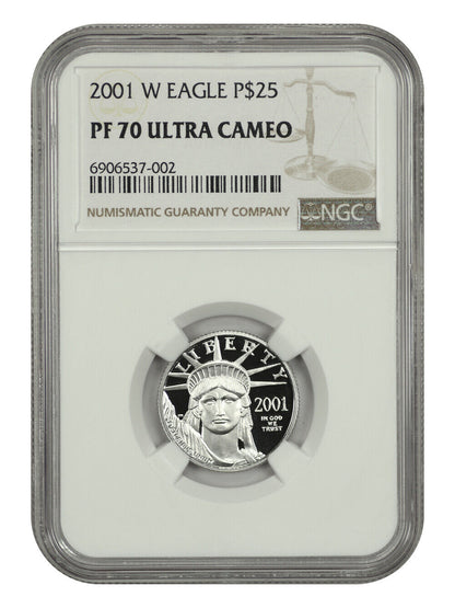 2001-W $25 Statue of Liberty NGC PR70DCAM - $25 Platinum Eagles