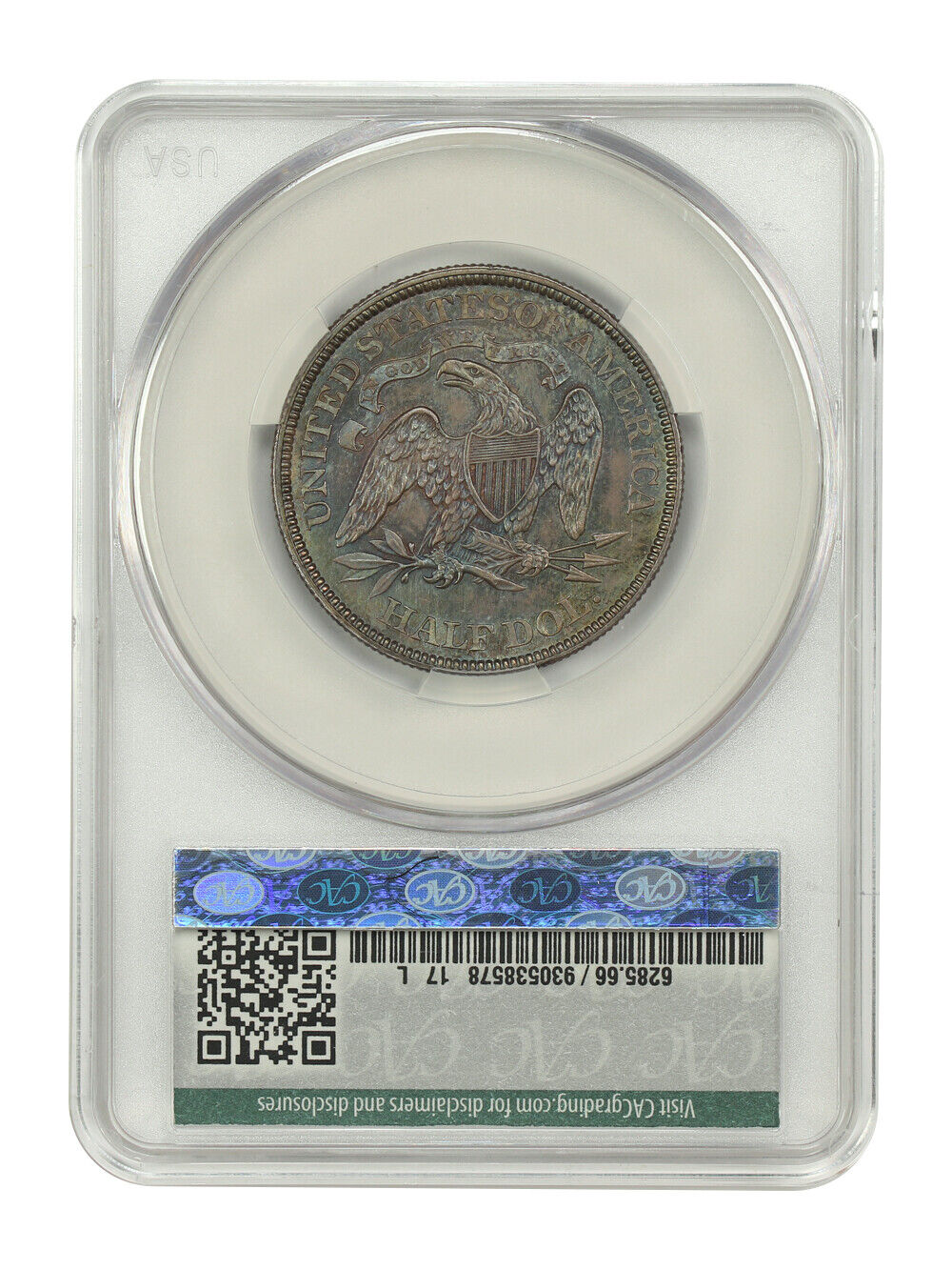 1867 50C CACG MS66 ex: D.L. Hansen - Liberty Seated Half Dollar