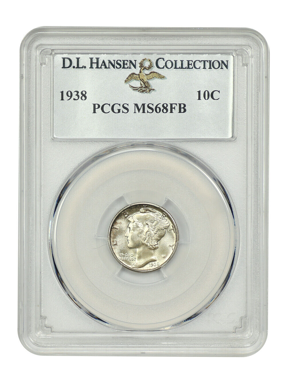 1938 10C PCGS MS68FB ex: D.L. Hansen